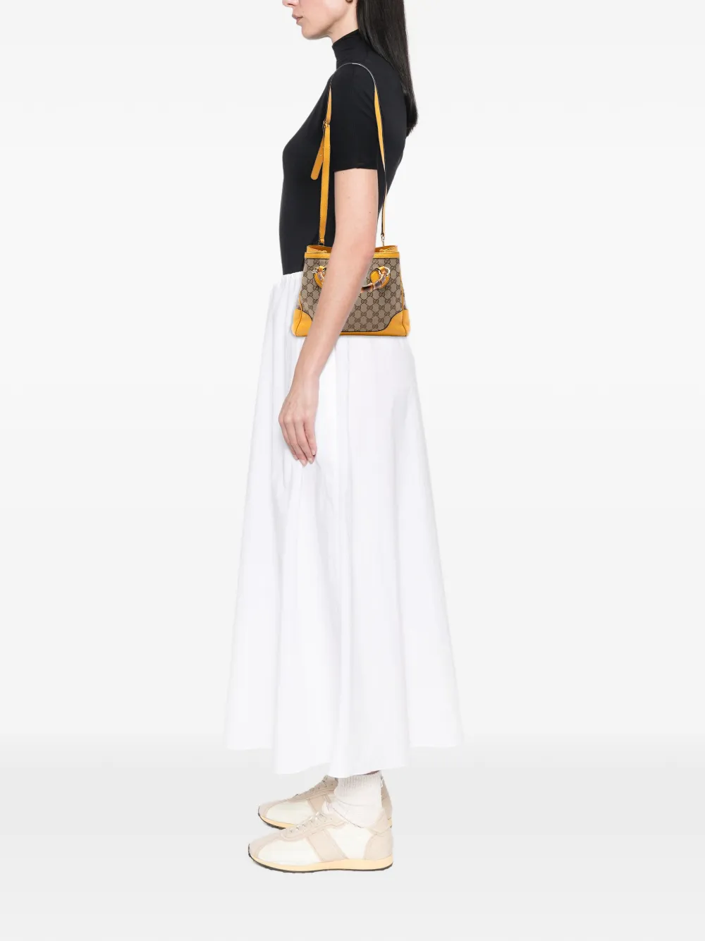 Gucci Pre-Owned 2016-2025 Small GG Canvas Diana Bamboo Top Handle Tote satchel - Marrone