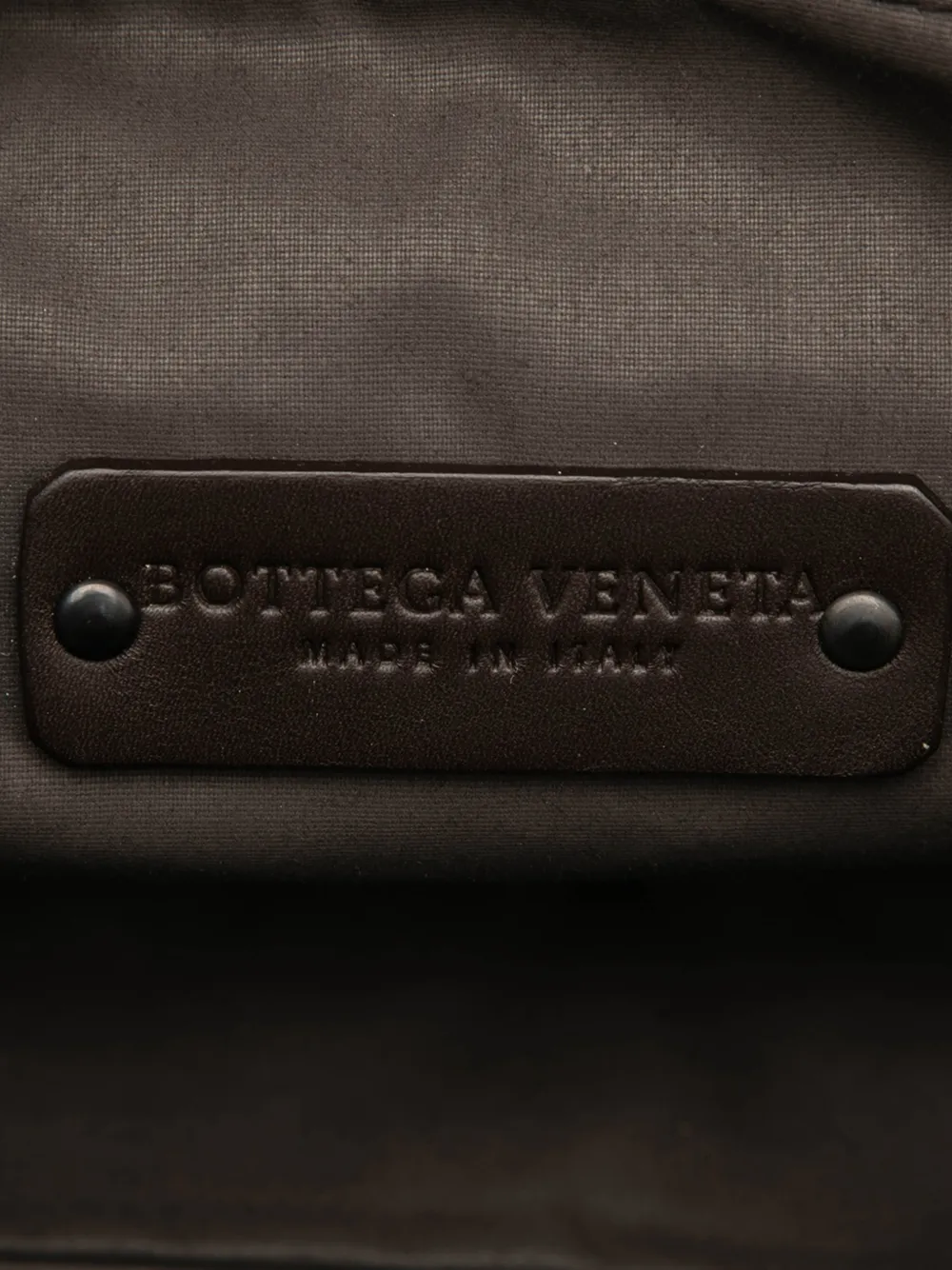 Pre-owned Bottega Veneta 2000-2007 Calfskin Intrecciato Travel Pouch Clutch Bag In Brown