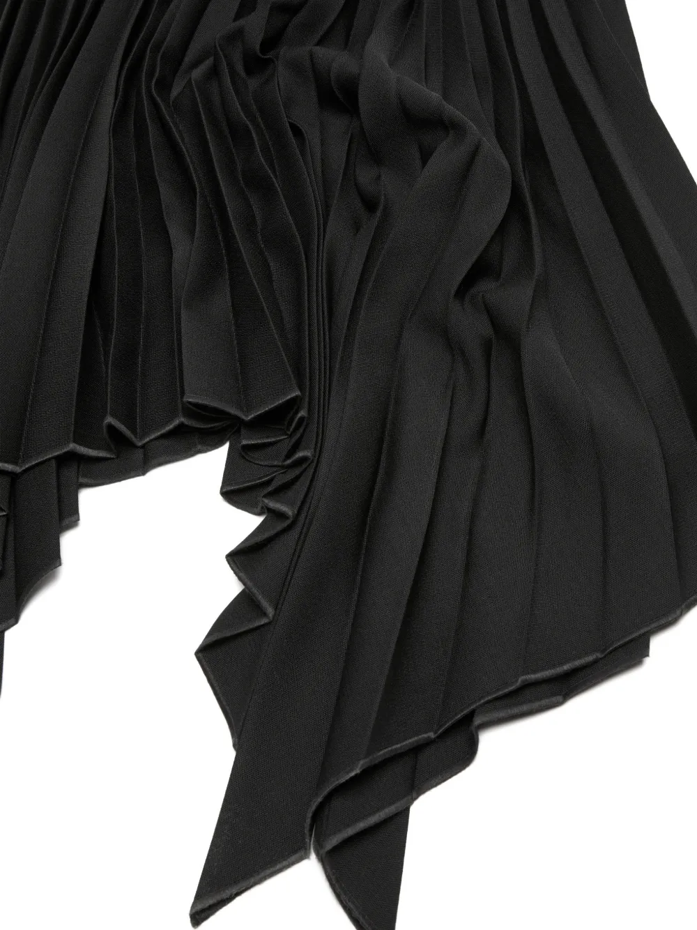 Acne Studios Midi-jurk met asymmetrische afwerking Zwart
