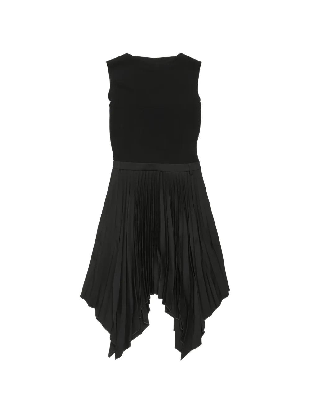 Acne Studios pleated asymmetrical-hem midi dress - Nero