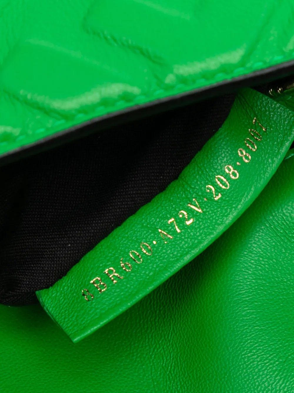 FENDI Pre-owned 2010-2025 Zucca Embossed Leather Baguette Satchel In Green