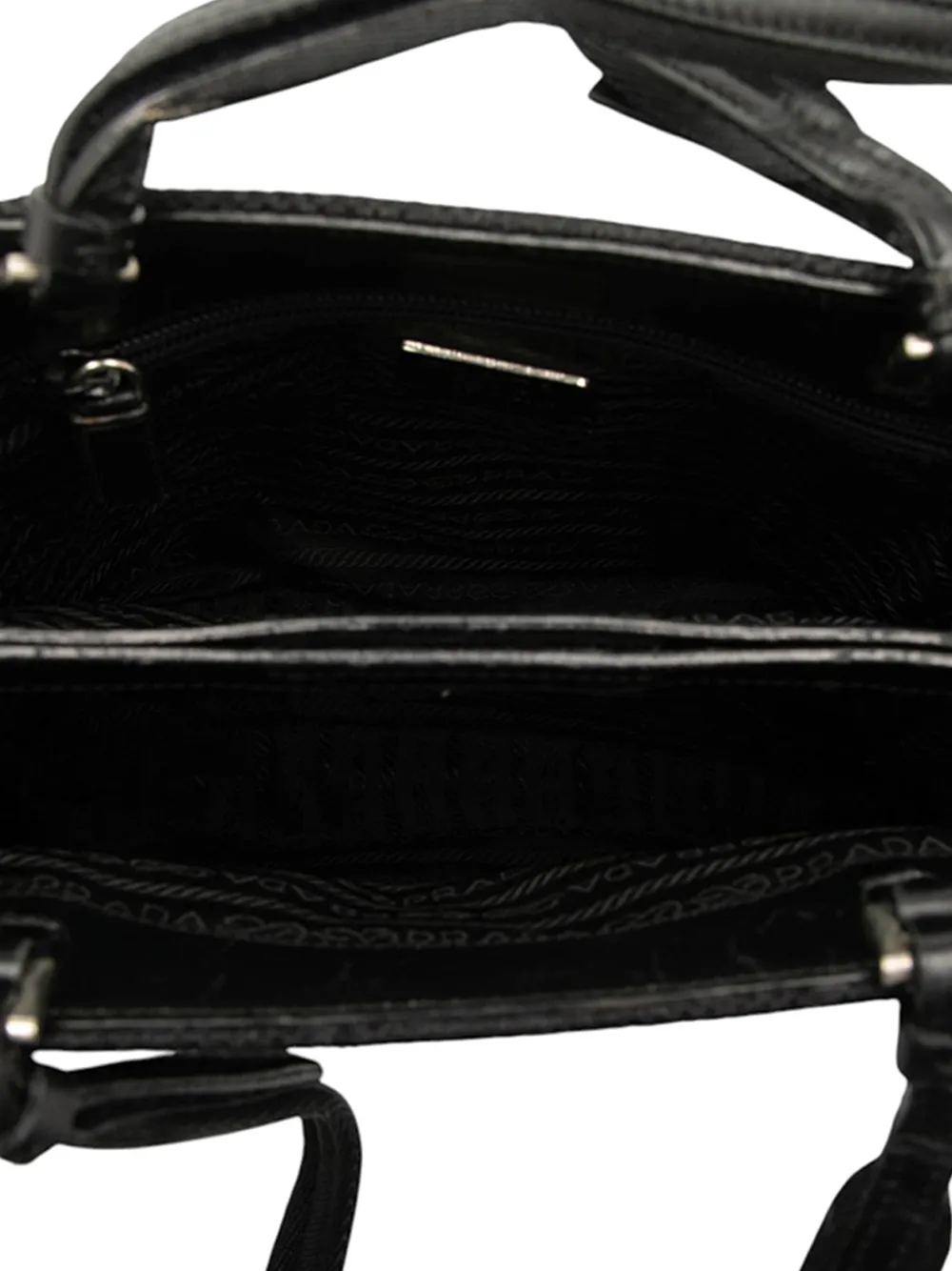 Pre-owned Prada 2000-2013 Wool Tote Bag In Black