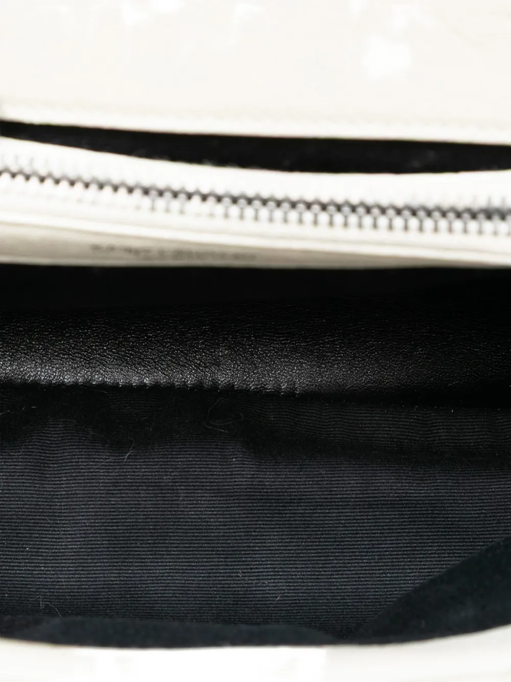 Pre-owned Saint Laurent 2017 Medium Chevron Sheepskin Monogram College Satchel In White