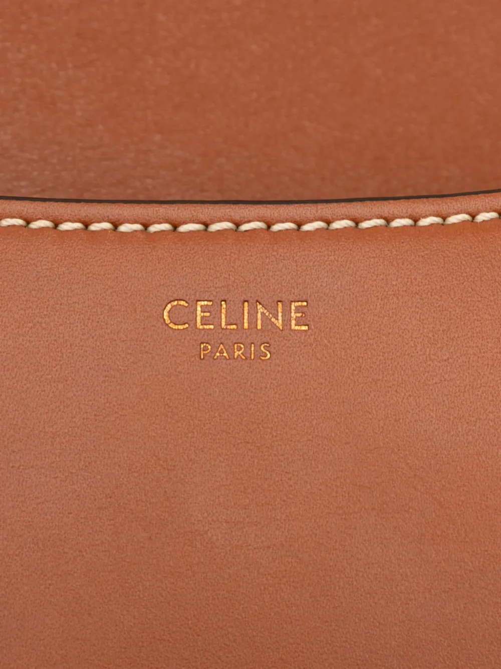CELINE Pre-owned 2021-2025 Small Maillon Triomphe Jacquard And Calfskin Crecy Crossbody Bag In Blue