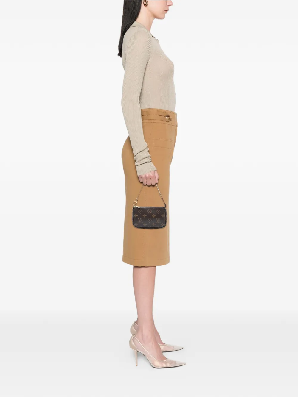 Louis Vuitton Pre-Owned 2020 Monogram Mini Pochette Accessoires handbag - Marrone