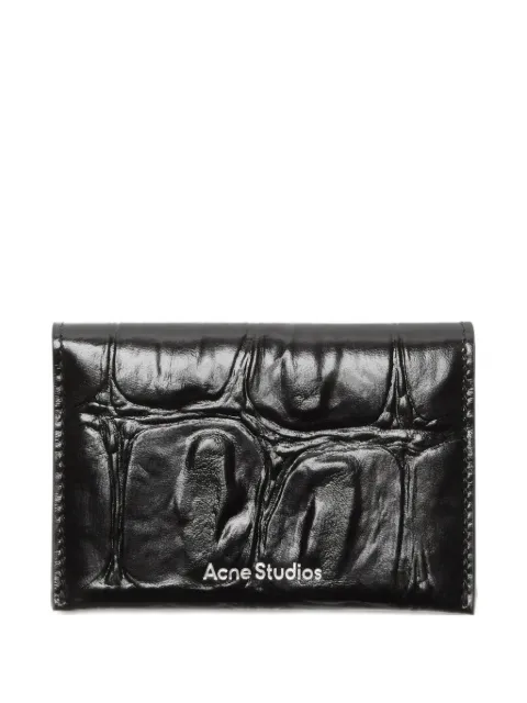 Acne Studios embossed leather card holder