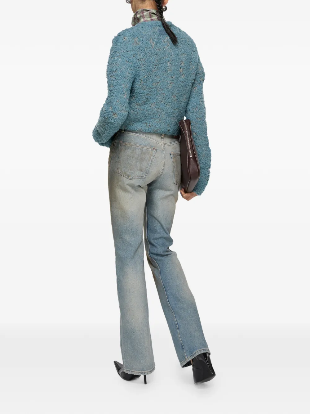  Acne Studios Bow-detail Cardigan - Brown 