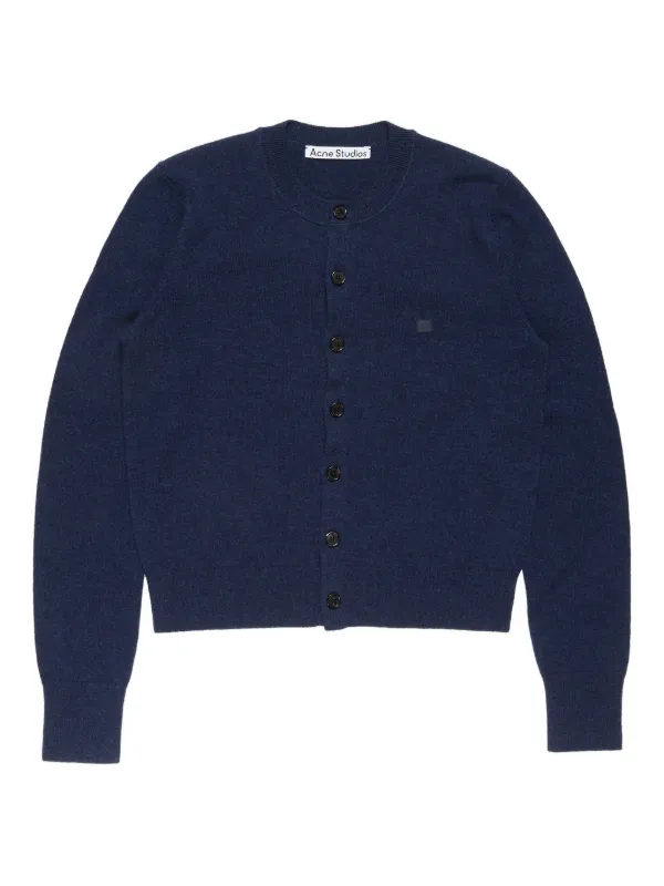 Acne Studios Yak Wool Fitted Cardigan in Blue
