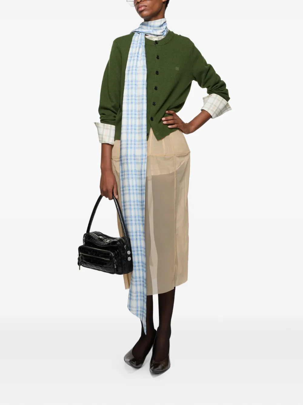  Acne Studios Buttoned Cardigan - Green 