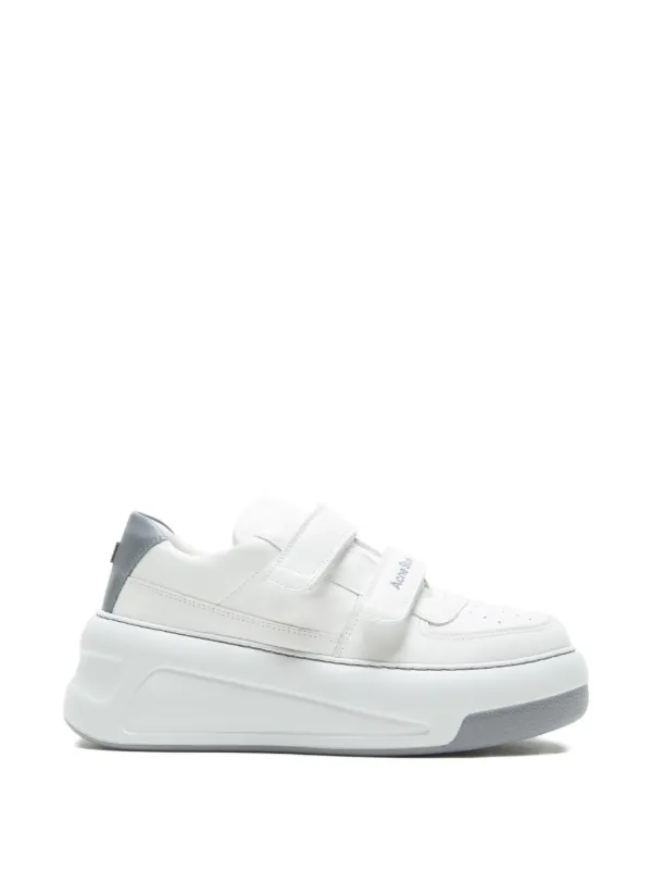 Acne Studios Leather Touch-strap Sneakers in White
