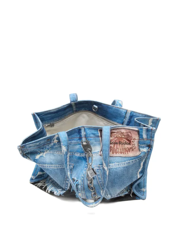 Acne Studios プリント ハンドバッグ | ブルー | FARFETCH JP