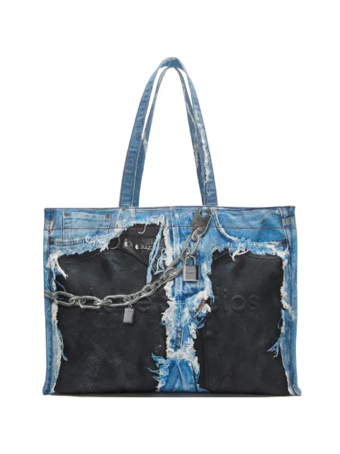 Acne Studios distressed padlock-detail tote bag