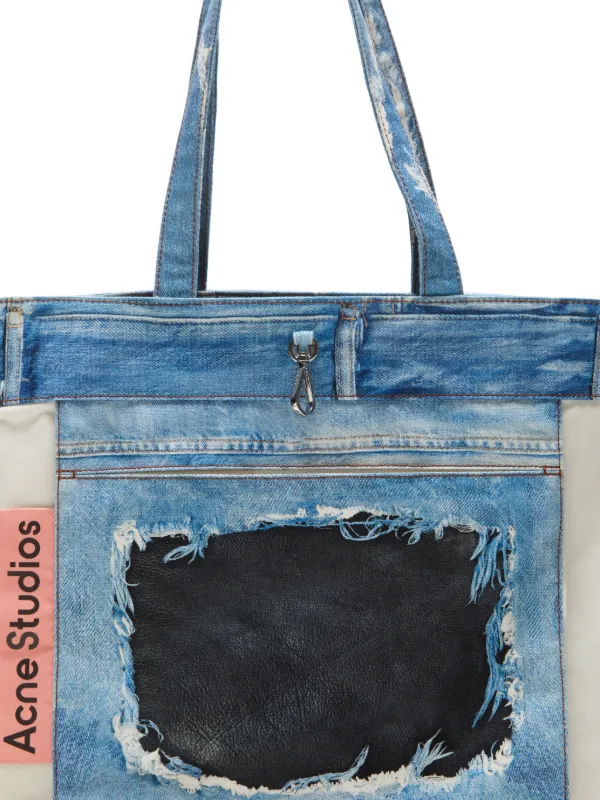 Acne Studios プリント ハンドバッグ | ブルー | FARFETCH JP
