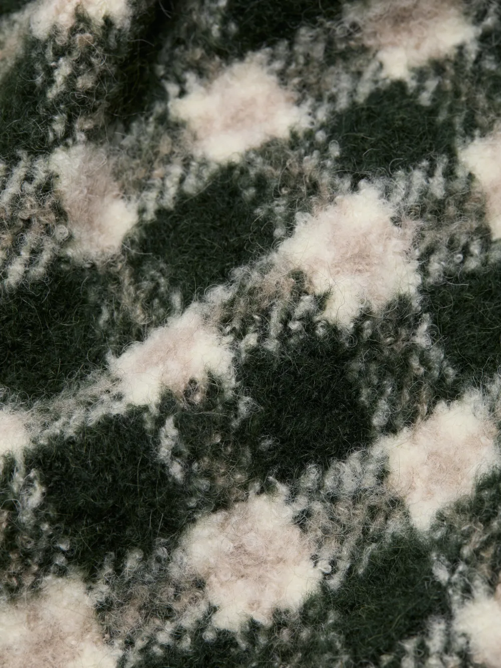  Acne Studios Checked Fringed Scarf - Green 