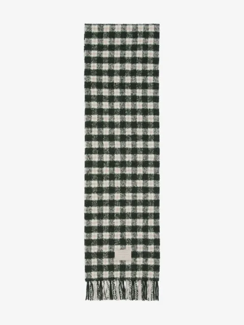 Acne Studios клетчатый шарф с бахромой