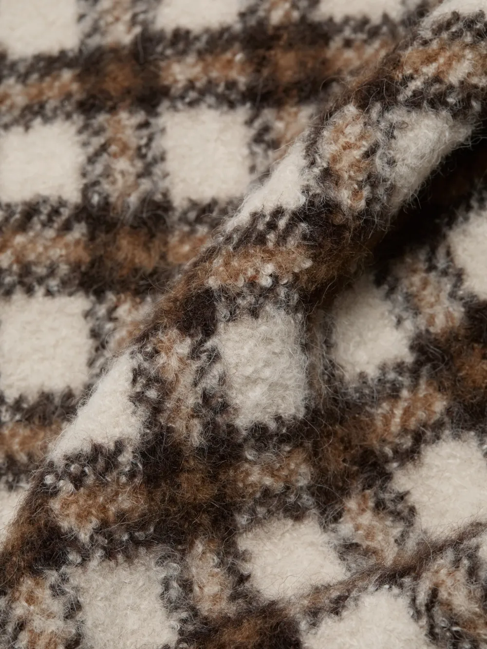  Acne Studios Checked Fringed Scarf - Neutrals 