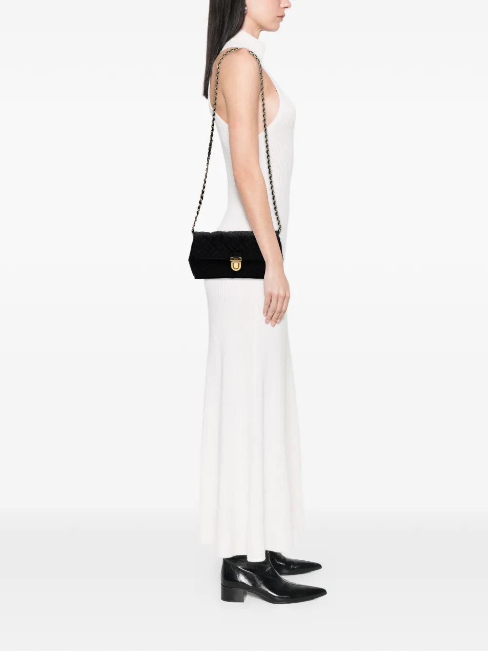 Prada Pre-Owned 2000-2025 Impuntu Tessuto Chain crossbody bag | Black | Image 1