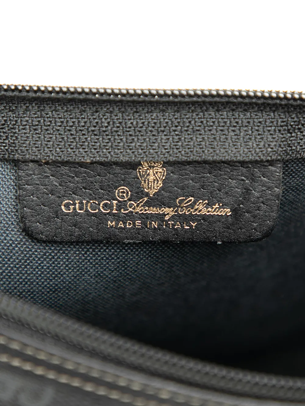 Pre-owned Gucci 20th Century Gg Supreme Pouch In Black