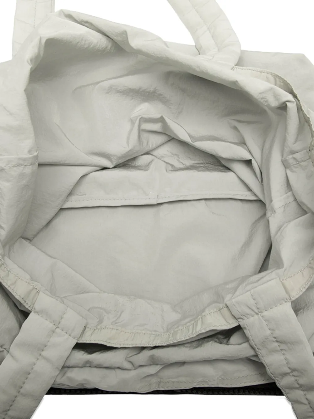 Pre-owned Bottega Veneta 2012-2025 Intrecciato Trimmed Nylon Eco Tote Bag In White