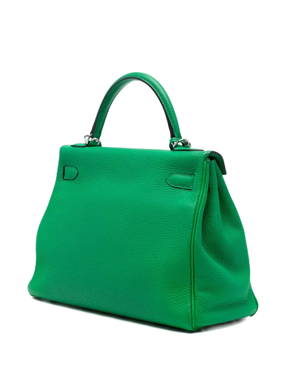 Pre-owned Hermes 2013 Togo Kelly Ii Retourne 32 Satchel In Green