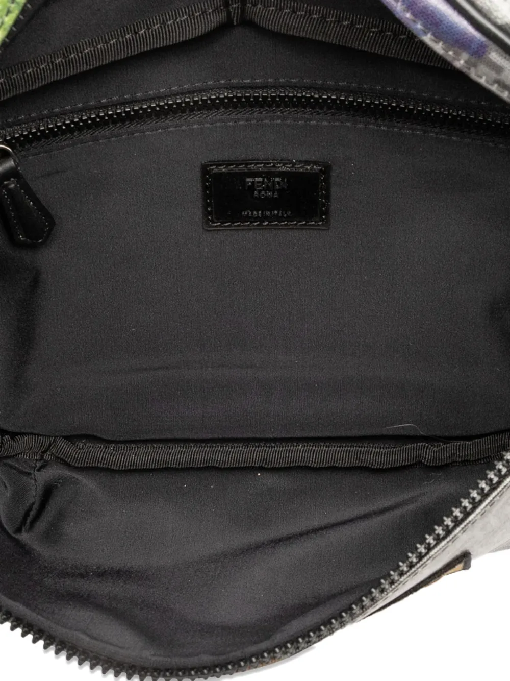 FENDI Pre-owned 2010-2025 Hey Reilly Zucca Ff 1974 Coated Canvas Belt Bag In Gray