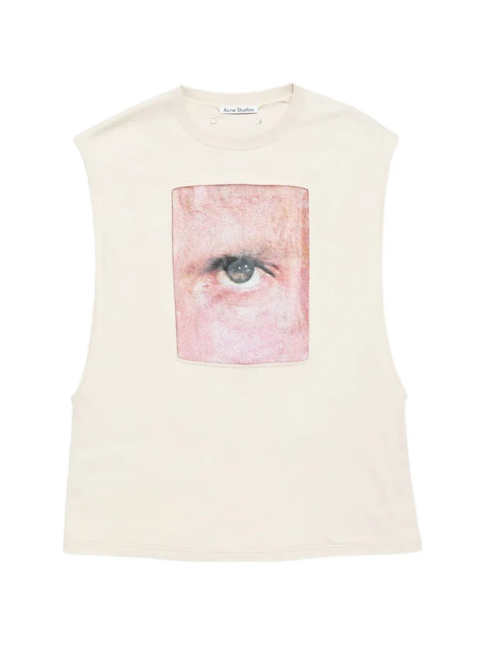 Acne Studios logo-print sleeveless T-shirt - Nude