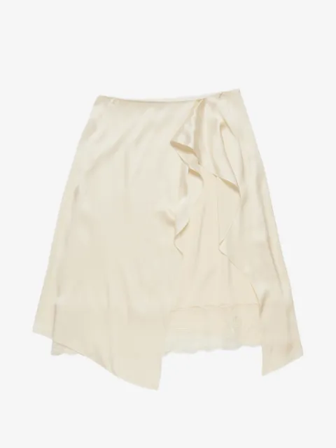 Acne Studios lace-detail draped midi skirt