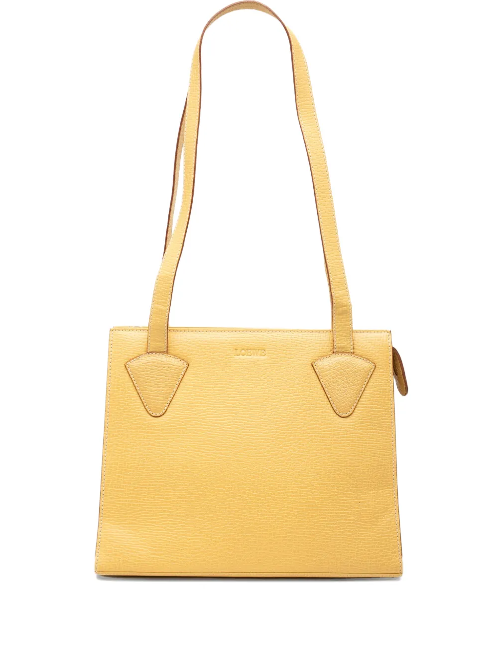 Click to view more detailed imagery on our partner's website Pre-owned Loewe 2000-2025 Leather Tote Bag In Yellow