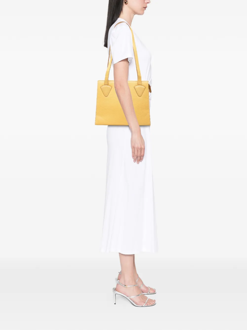 LOEWE Pre-owned 2000-2025 Leather Tote Bag In Yellow