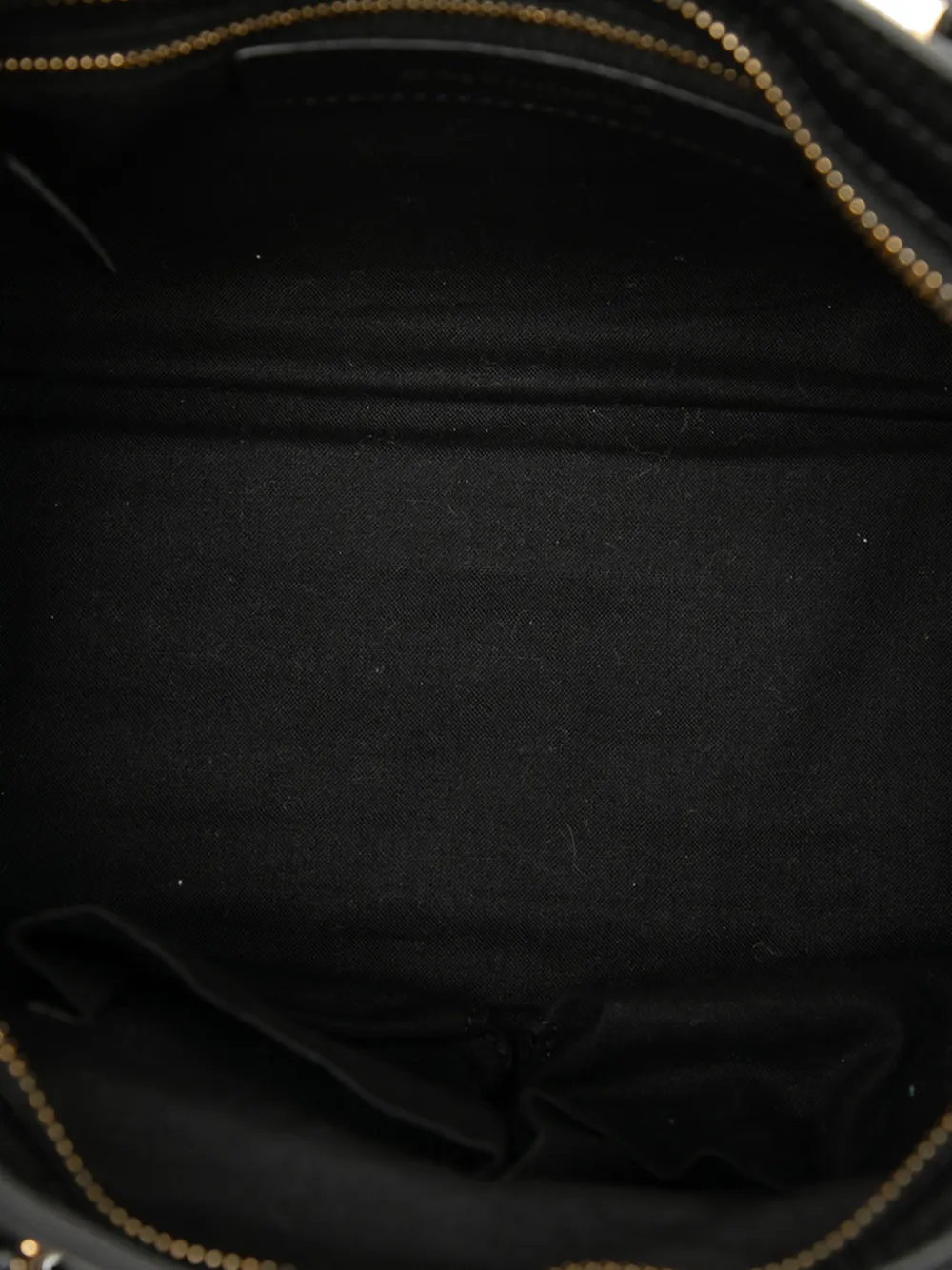 BALENCIAGA Pre-owned 2017 Small Chevre Motocross Classic Metallic Edge City Satchel In Black