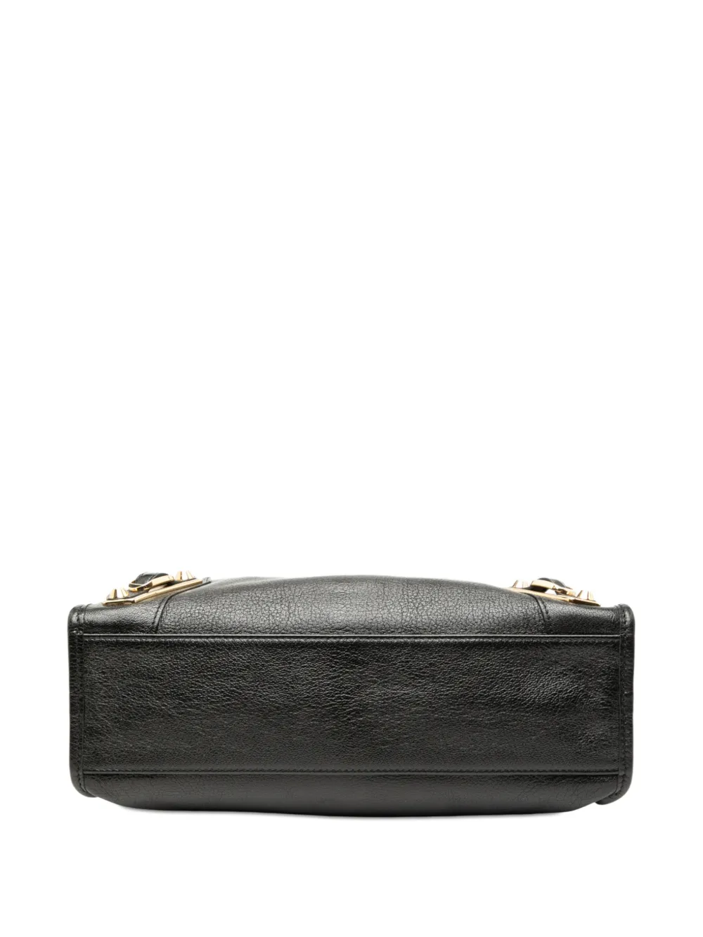 BALENCIAGA Pre-owned 2017 Small Chevre Motocross Classic Metallic Edge City Satchel In Black