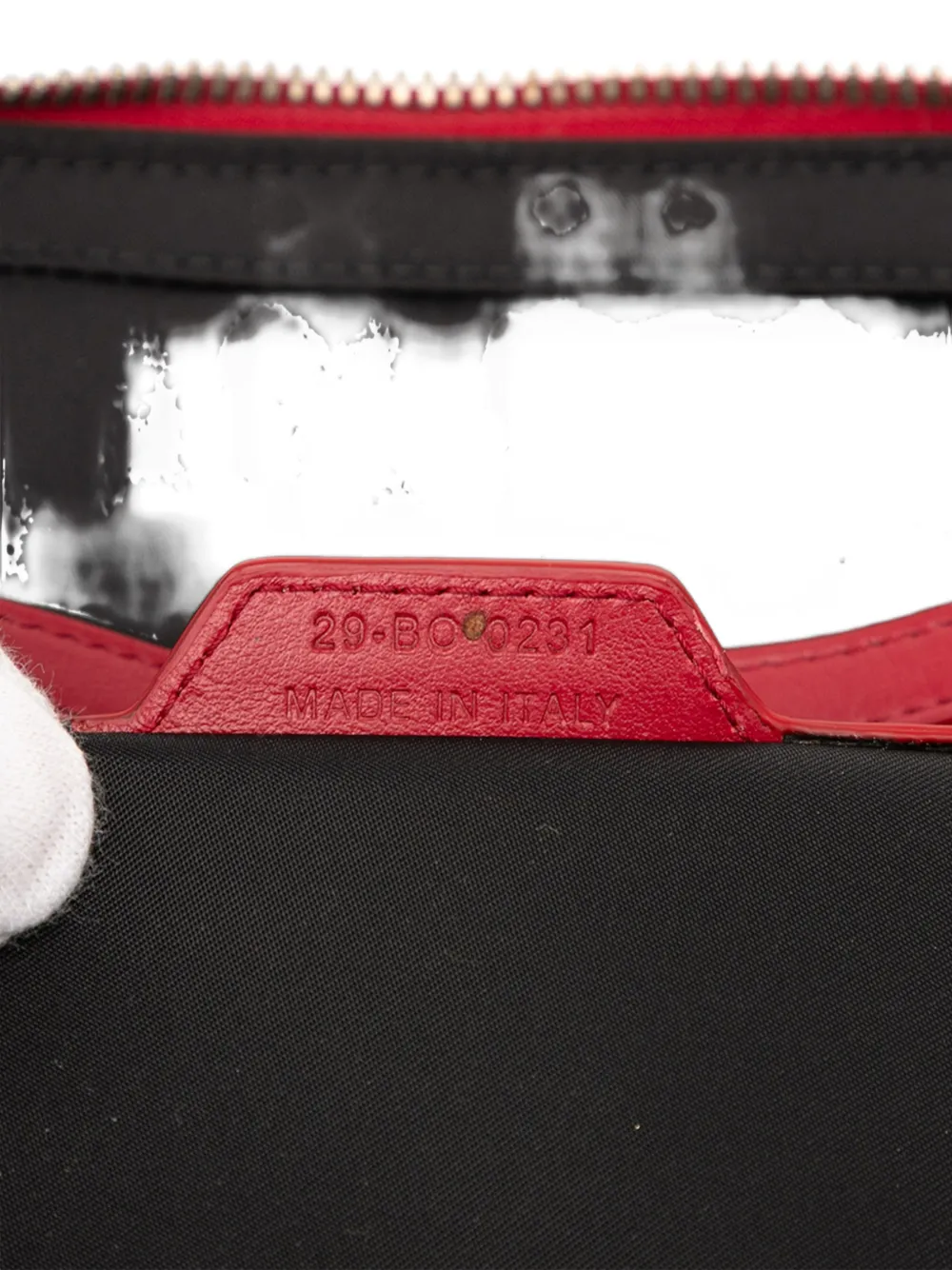 Pre-owned Dior 2021 Oblique Perforated Calfskin Galaxy World Tour Shoe Case Satchel In Red