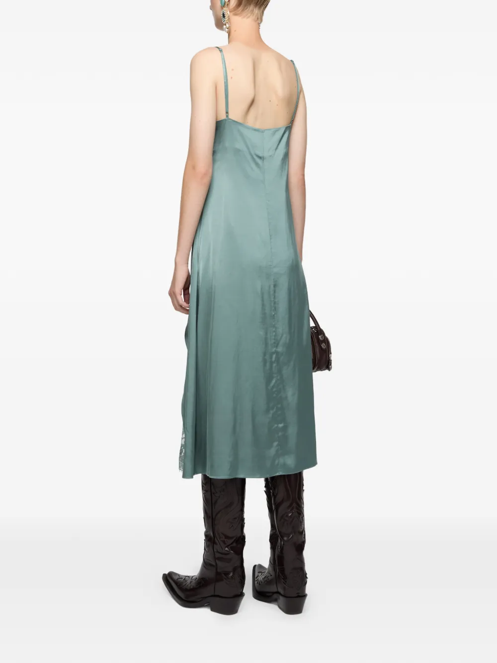 Acne Studios Satijnen jurk Groen