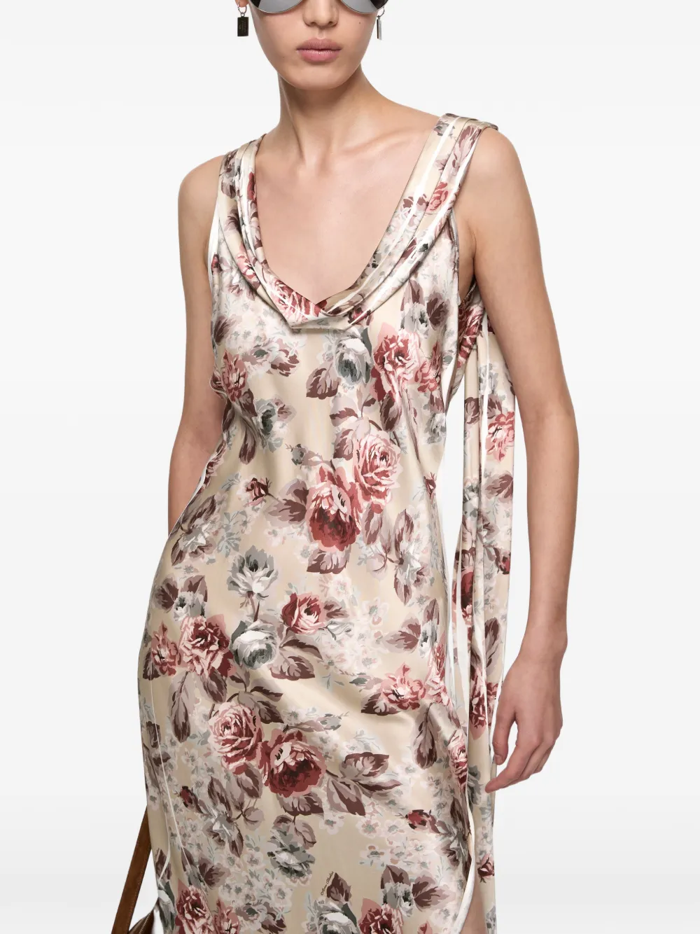 Acne Studios Gedrapeerde jurk Beige