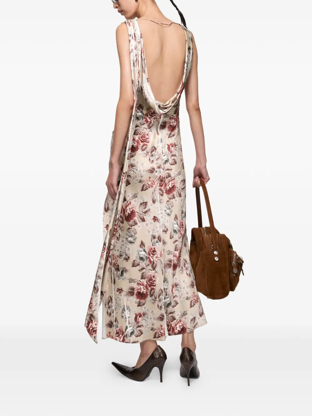 Acne Studios Gedrapeerde jurk Beige