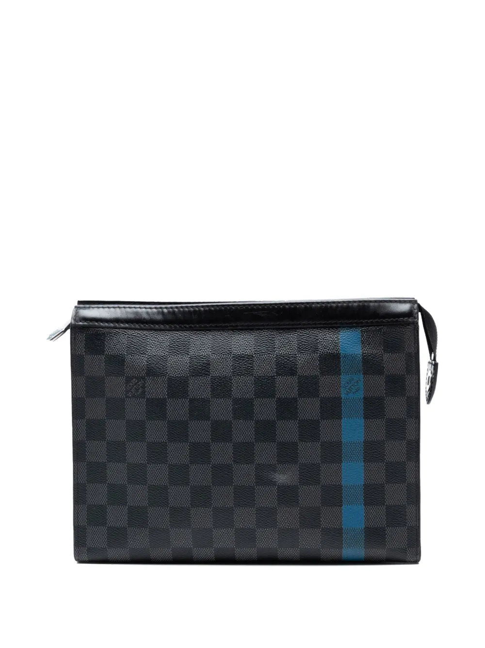 Louis Vuitton Pre-Owned 2018 Damier Graphite Stripe Pochette Voyage MM clutch bag | Black | Image 1