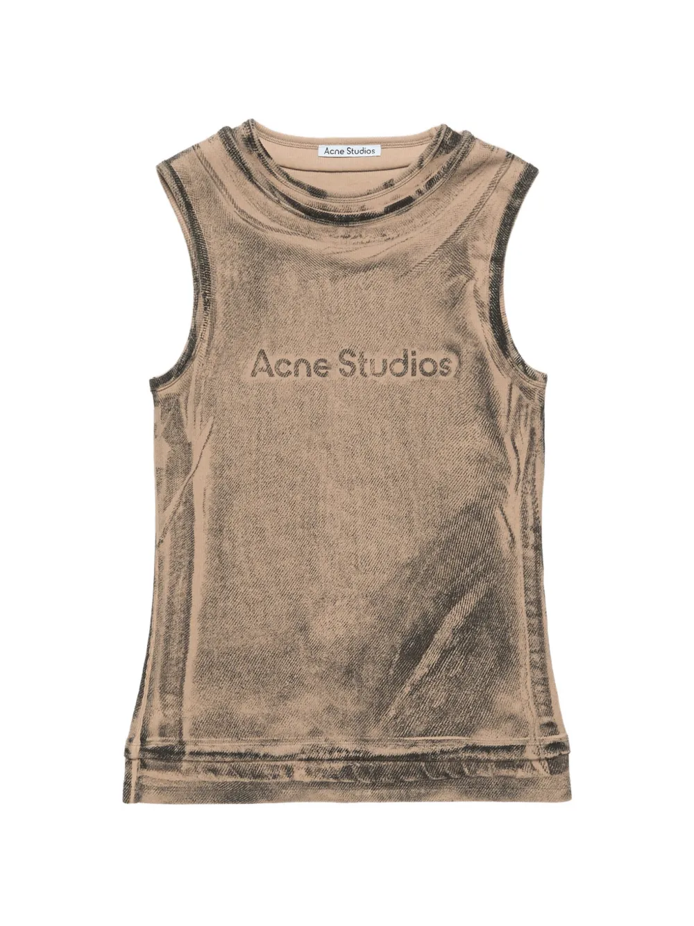 Acne Studios logo-print sleeveless top - Toni neutri