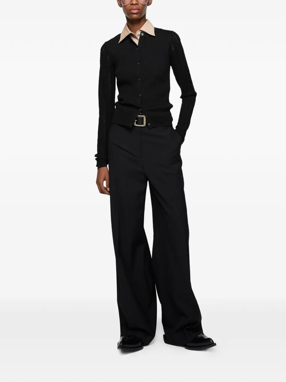Acne Studios Gebreid vest met knopen Zwart