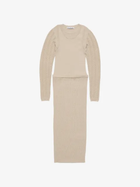 Acne Studios vestido midi manga larga