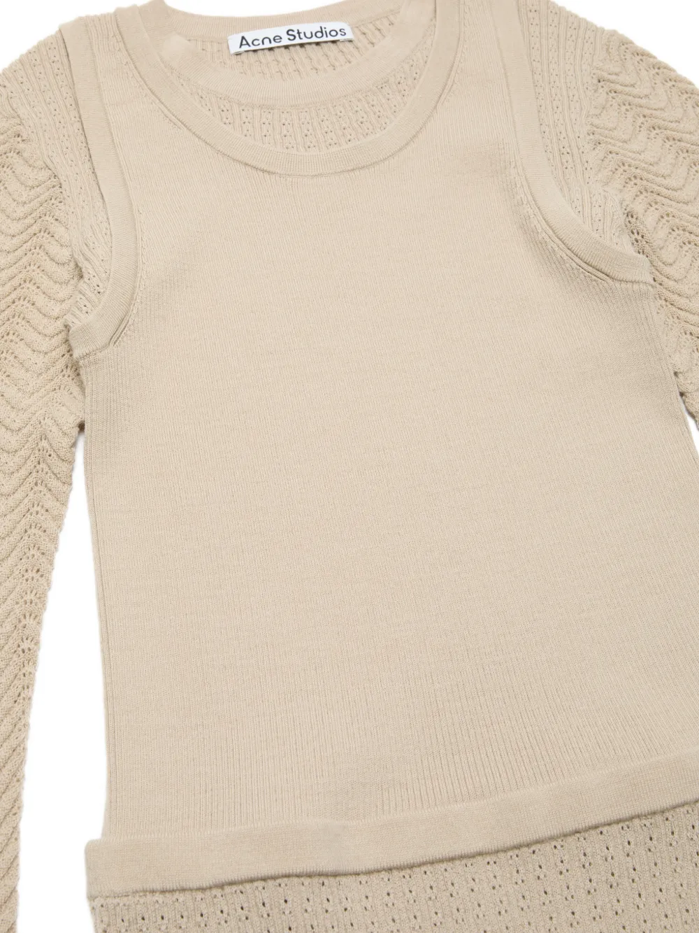 Acne Studios Midi-jurk met lange mouwen Beige