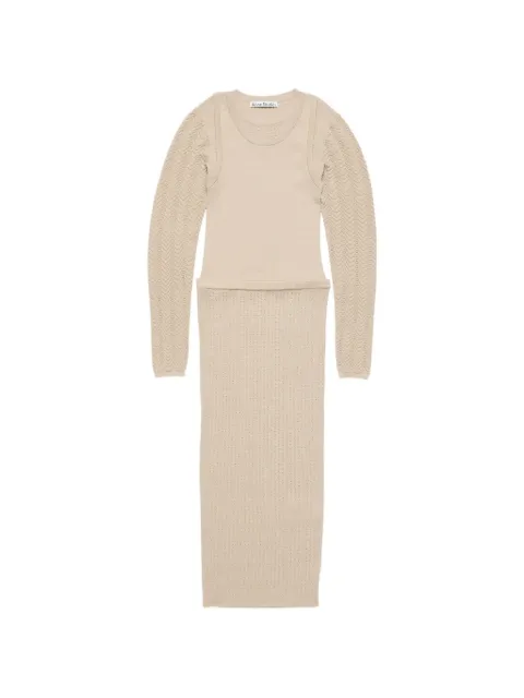 Acne Studios vestido midi manga larga