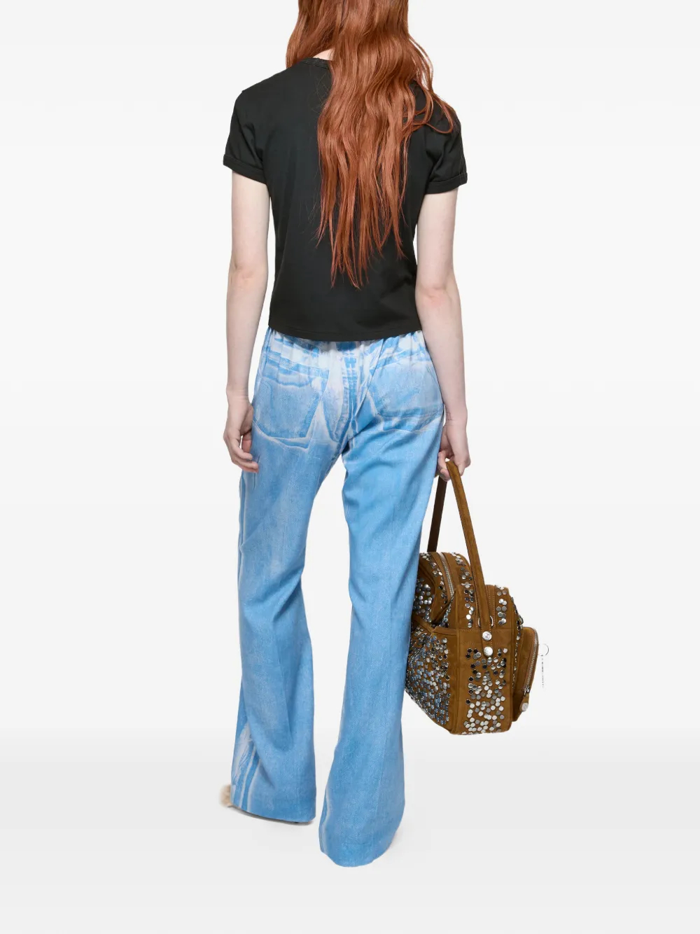 Acne Studios T-shirt met logoprint Zwart