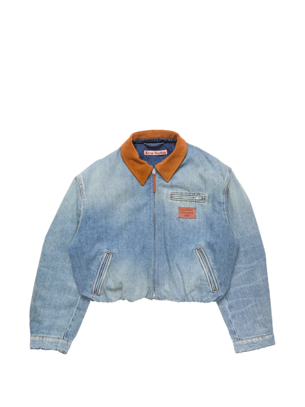Acne Studios logo-patch bomber jacket - Blu