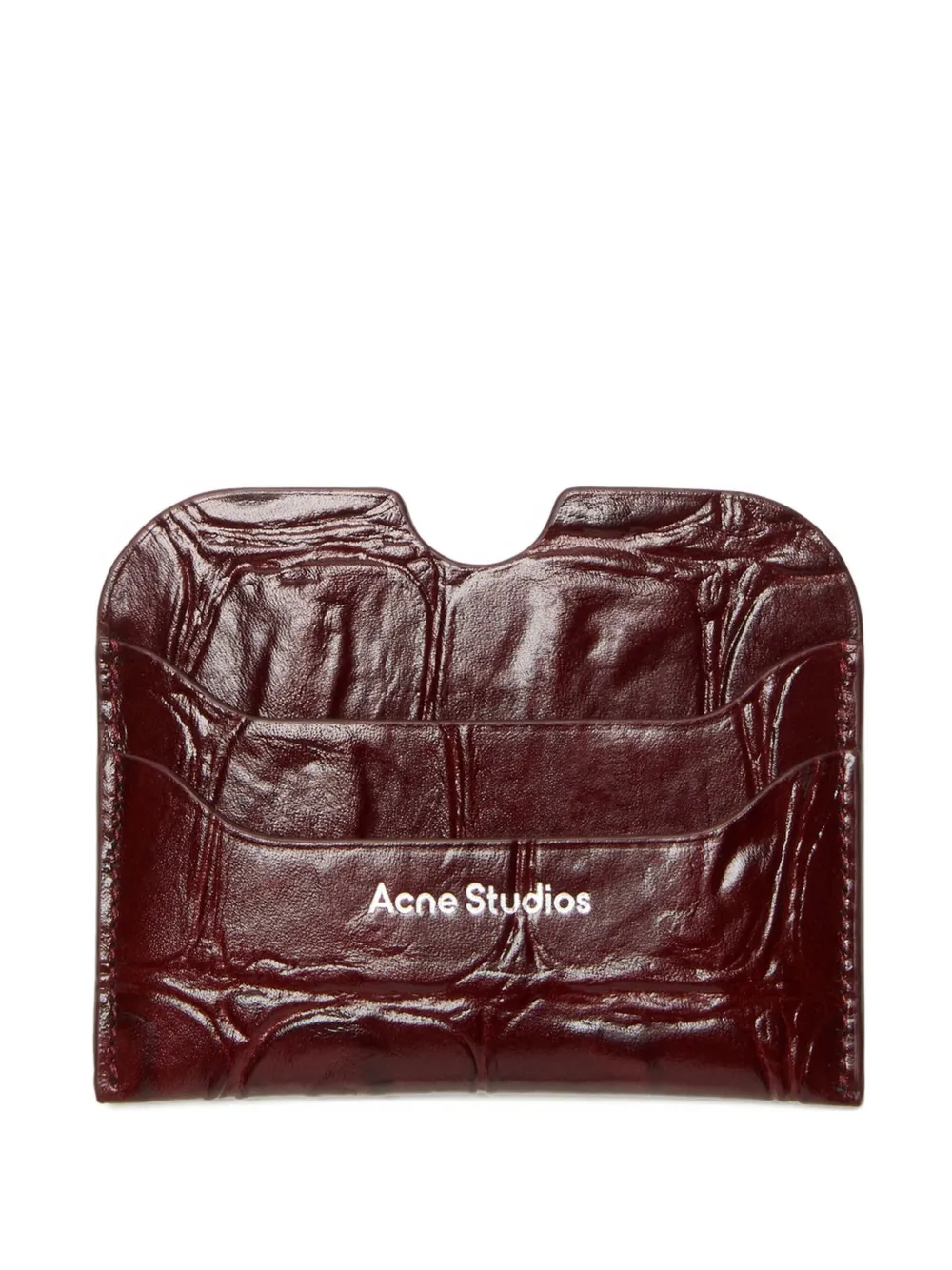Acne Studios tarjetero con logo en relieve | rojo | Image 1
