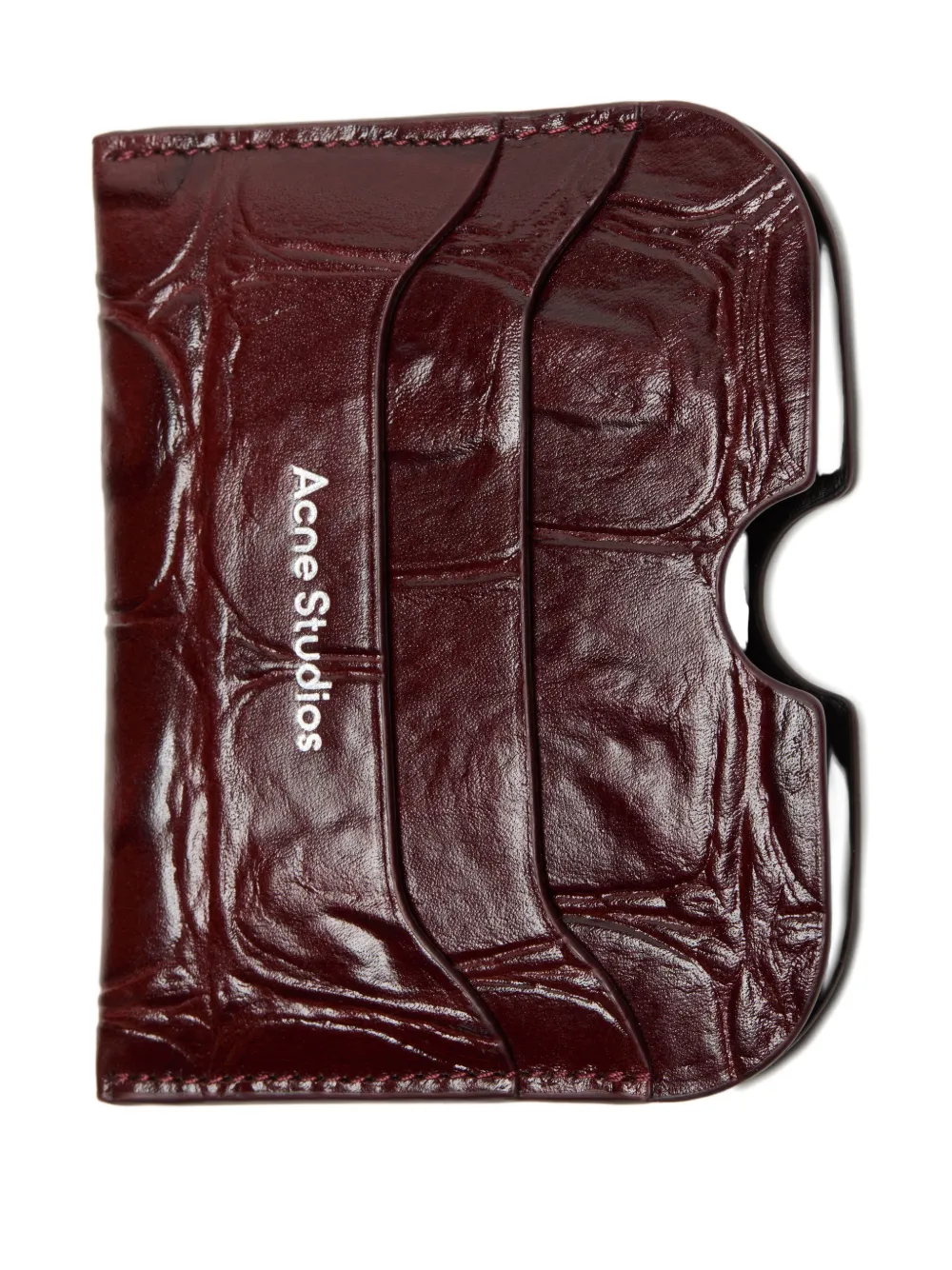 Acne Studios Leren pasjeshouder Rood