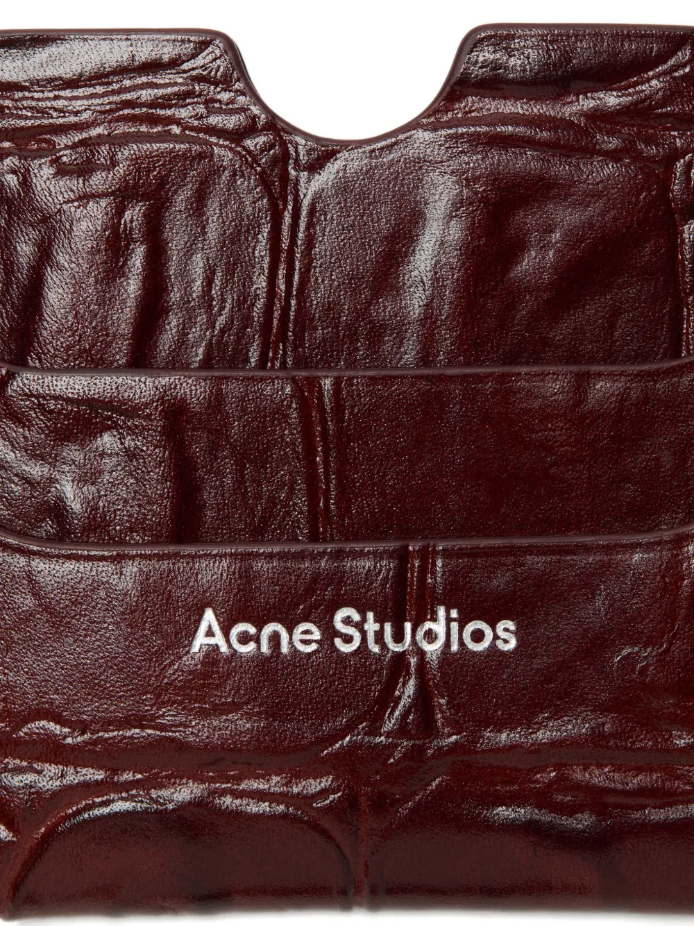 Acne Studios Leren pasjeshouder Rood