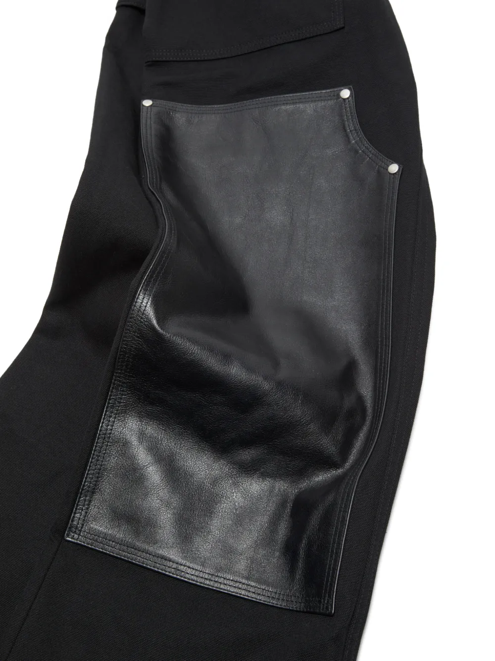 Acne Studios Leather-patch Trousers in Black, view 5