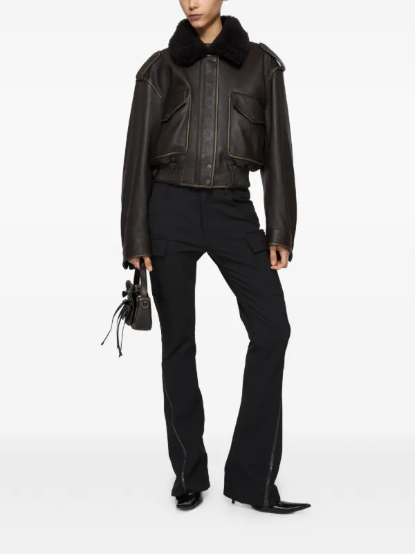 Acne Studios ジップポケット パンツ | ブラック | FARFETCH JP