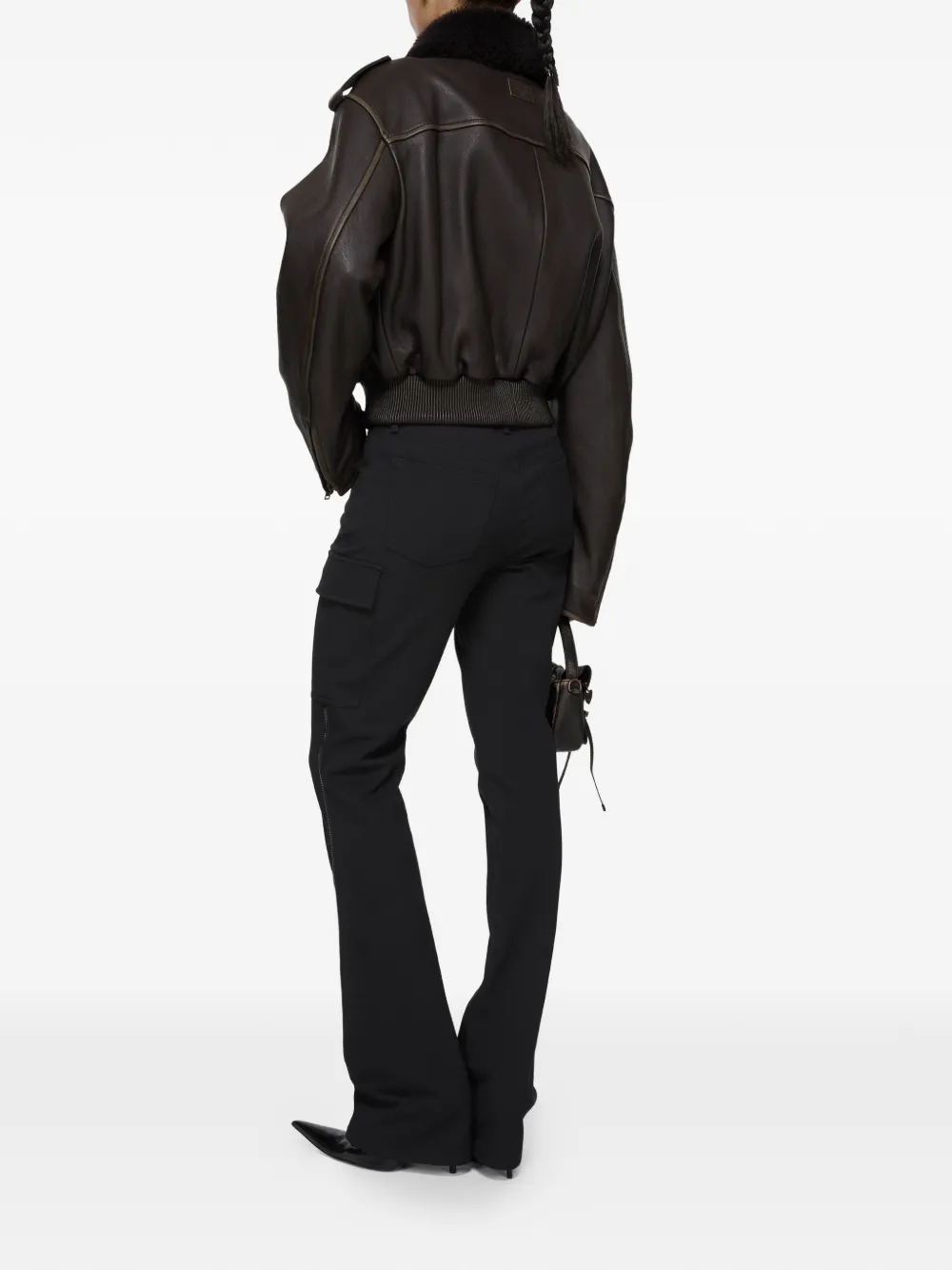 Acne Studios Broek met ritszak Zwart