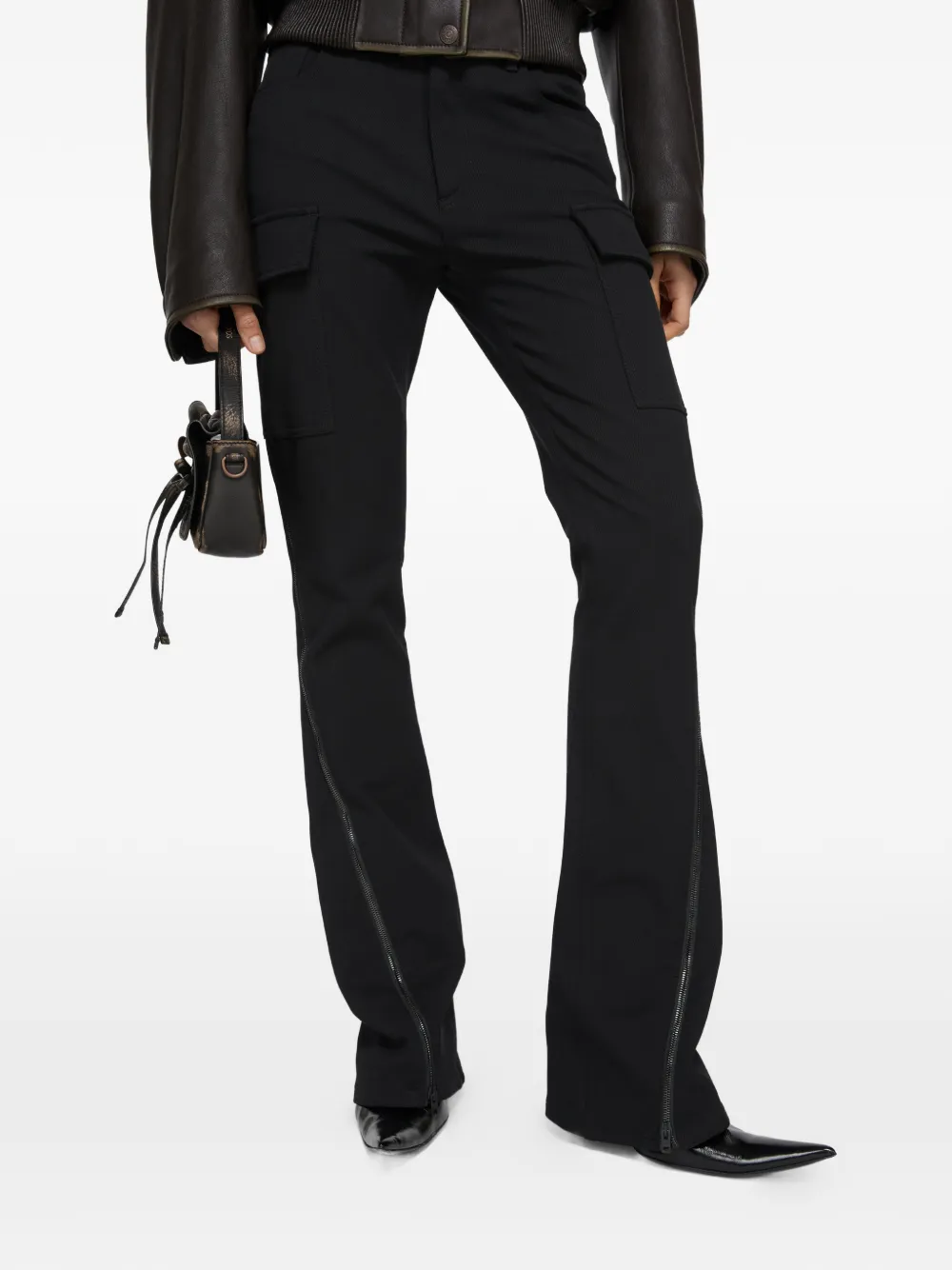 Acne Studios Broek met ritszak Zwart